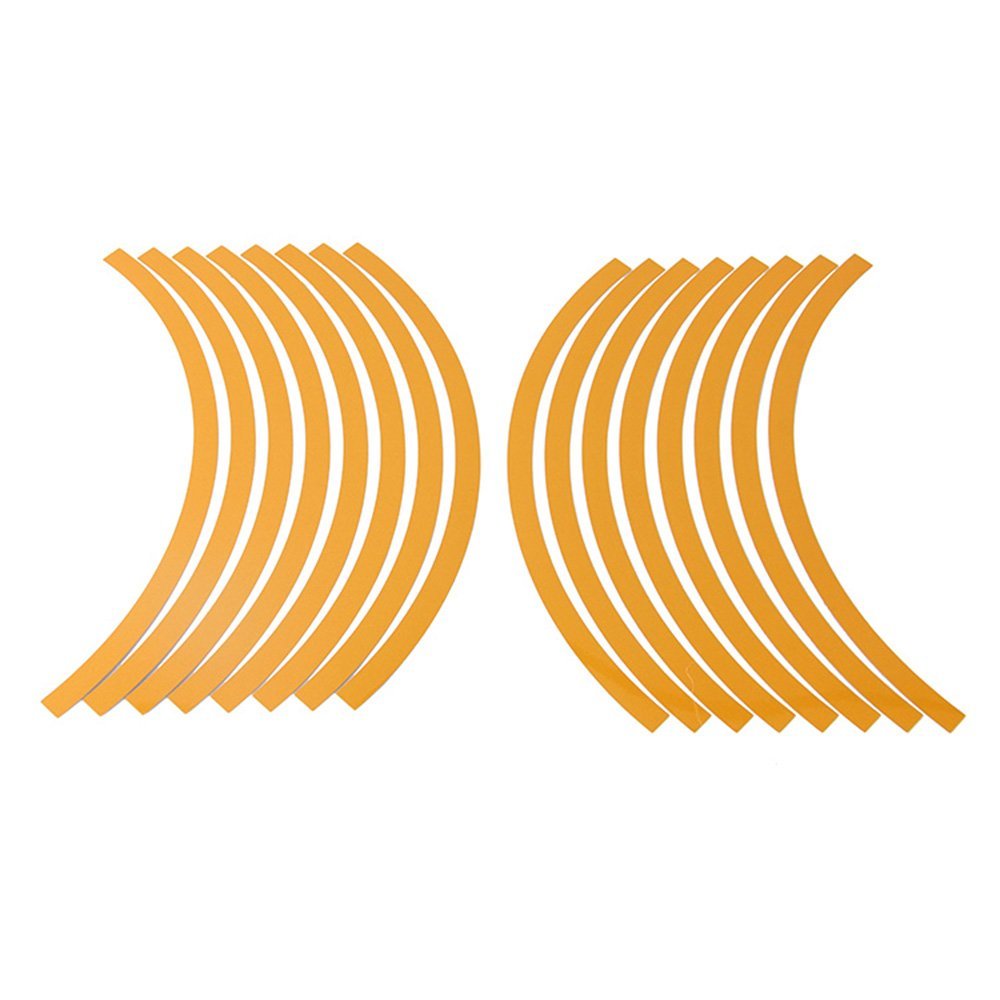Set 16 inele din autocolant pentru jante culoare Gold Lucios-1
