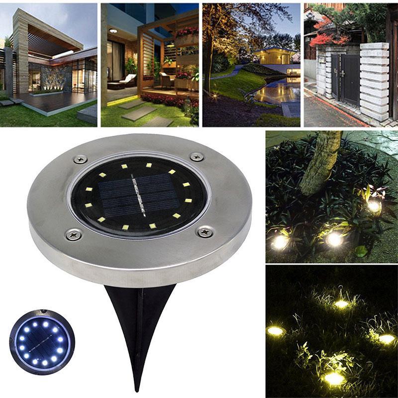 Lampa Solara estetica exterioara de gradina, cu 16 LED-uri, cu suport scurt-2