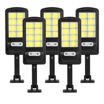 Set x5 Lampa cu Incarcare Solara 150W, 160 LED-uri COB, telecomanda