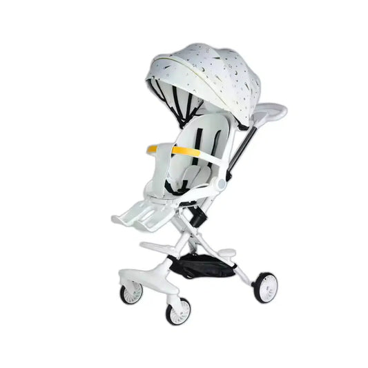 Cărucior 2in1 Compact și Elegant cu Rotație 360° și Parasolar Reglabil