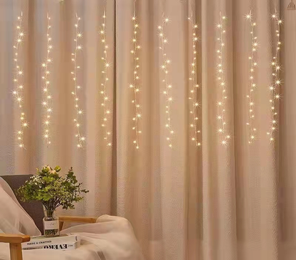 Perdea Luminițe de Crăciun, 200 LED-uri, 10 Linii