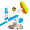 Set Pet Cleaner – Fur Wizard + Perie 3 în 1 cu Aburi pentru Animale de Companie