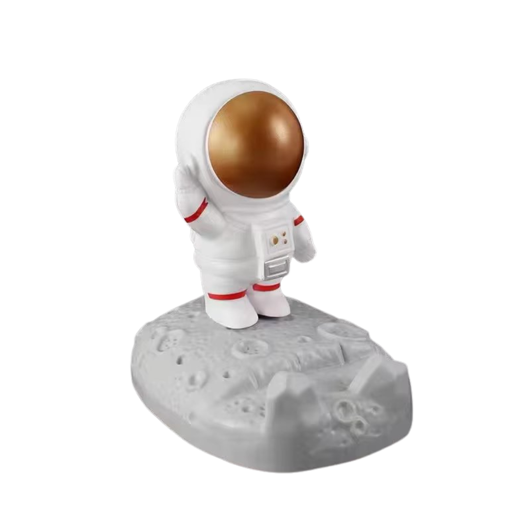 Suport pentru telefon Micul Astronaut, alb/auriu, model aleatoriu