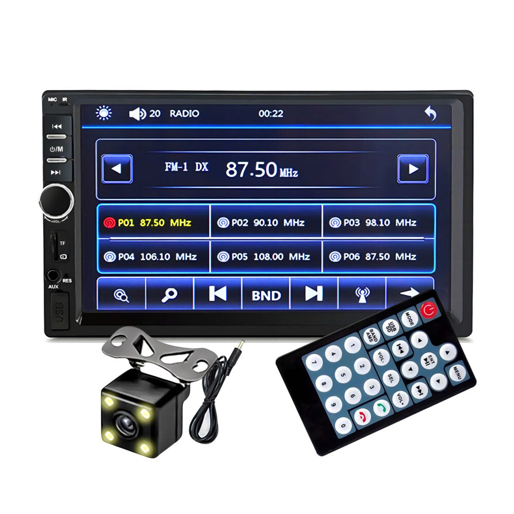 Player Video Auto dimensiune 2DIN, + Camera Marsarier INCLUSA, TouchScreen de 7 inch, 4 x 50W, model WDS-30 cu Bluetooth, Handsfree, Radio, MP3, WMA, MP4, AUX, Card, Telecomanda-0