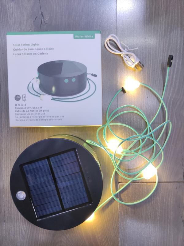 MPOWERD Luci Solar String Lights + Încărcător de telefon cu 100 de lumeni