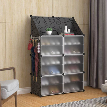 Raft Organizator pentru Încălțăminte cu Uși Anti-Praf si Poliță Superioară 80x120 cm