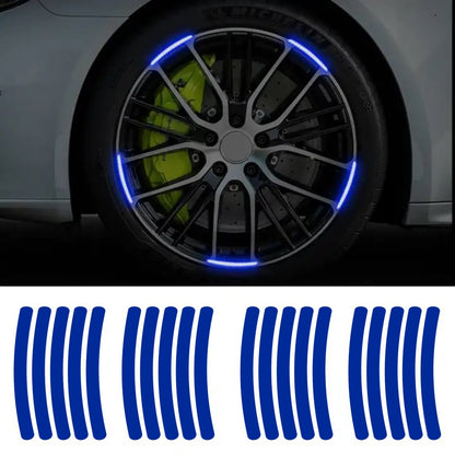 Set 20 bucati Elemente Reflectorizante "Wheel Arch" pentru autoturisme, biciclete, motociclete, atv-uri, scutere, culoare Albastra-0
