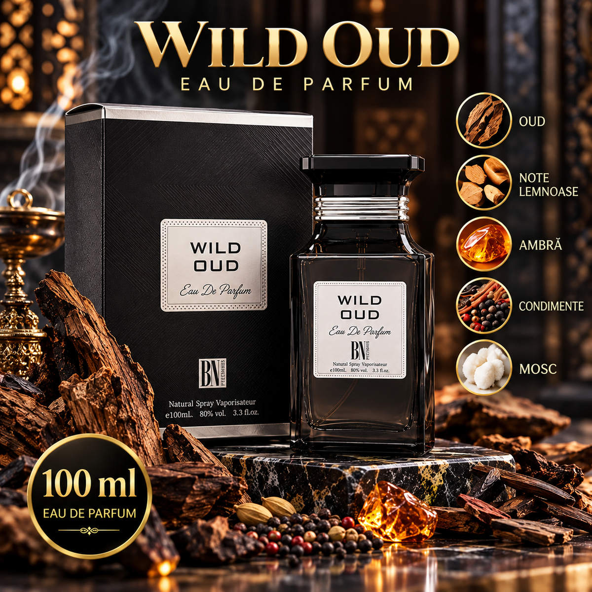 Oferta 2+2 GRATUIT – Set 4 Parfumuri Arăbești BN Perfumes, 4 × 100 ml