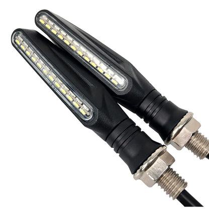 Set 2 lampi Semnalizare Moto SECVENTIALA, cu 2 functii, pozitie si semnalizare, AVX-ZD59B-12