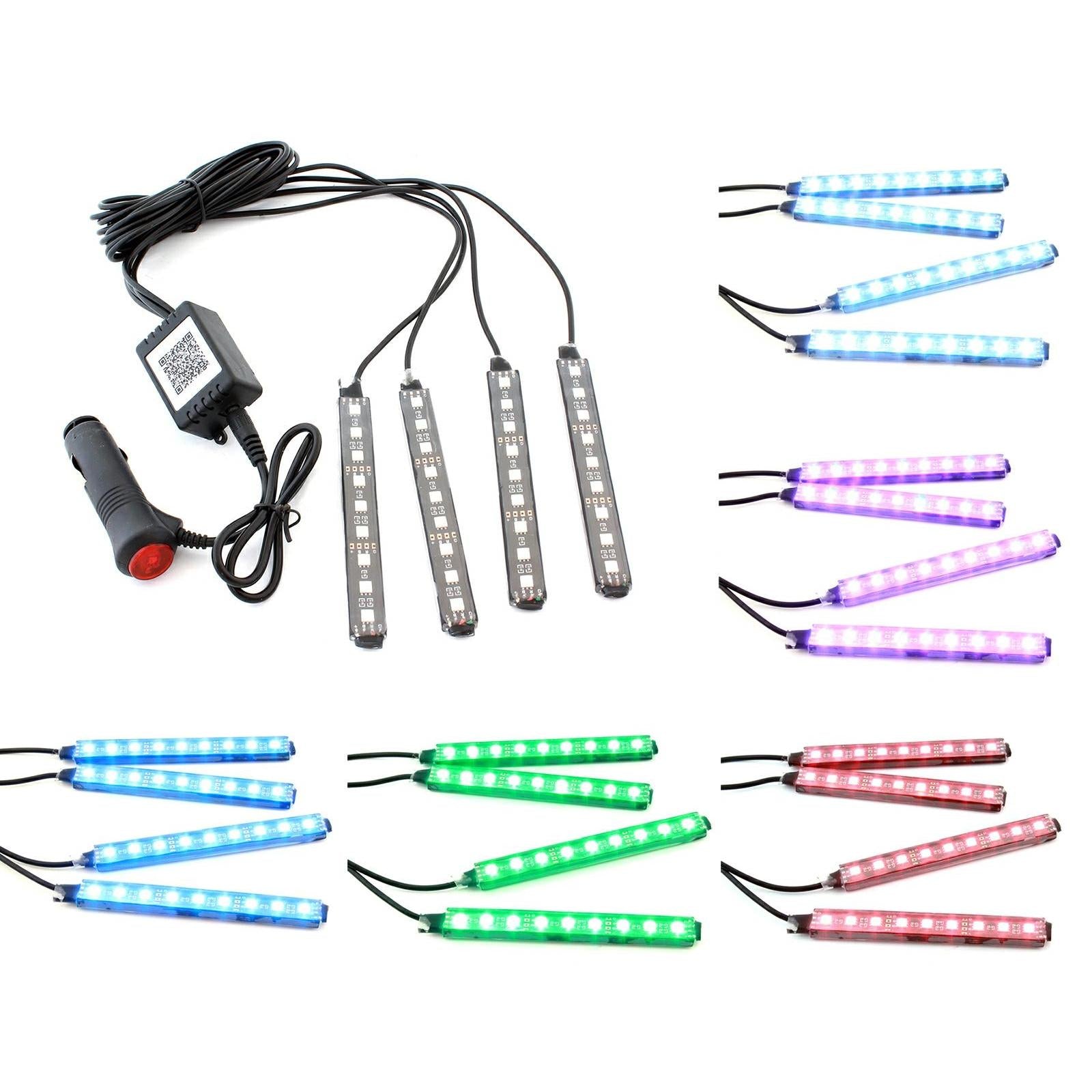 Lumini UnderCar LED - RGB pentru interior sau exterior cu Bluetooth - 12cm ZD65B-0