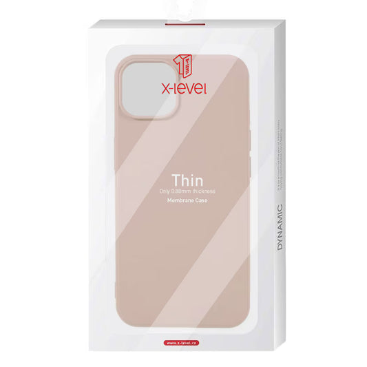 Husa X-Level Thin pentru iPhone 12 Pro Max, Microfibra, TPU, Crem