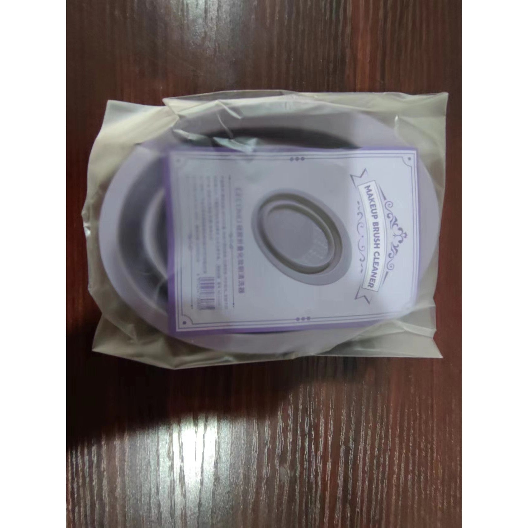 Accesoriu din silicon pentru curatarea accesoriilor makeup, pensule, buretei, 14.5 x 11,5 cm, 2 moduri de utilizare, pliabil, mov-11
