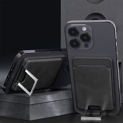 Accesoriu pentru telefon 3 in 1 Flippy, incarcator Wirelles Magsafe, portofel si suport, negru-3