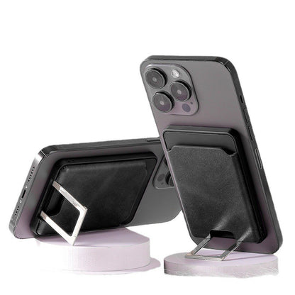 Accesoriu pentru telefon 3 in 1 Flippy, incarcator Wirelles Magsafe, portofel si suport, negru-0