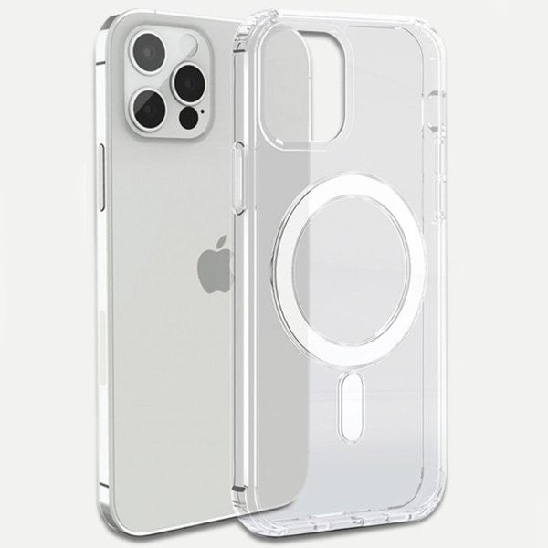 Husa protectie Flippy pentru iPhone 14 Pro Mag Safe, 2 in 1 incarcare si magnet, Silicone, Transparenta-10