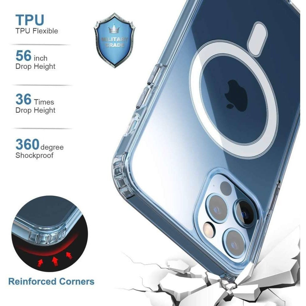 Husa protectie Flippy pentru iPhone 11 Mag Safe, 2 in 1 incarcare si magnet, Silicone, Transparenta-14