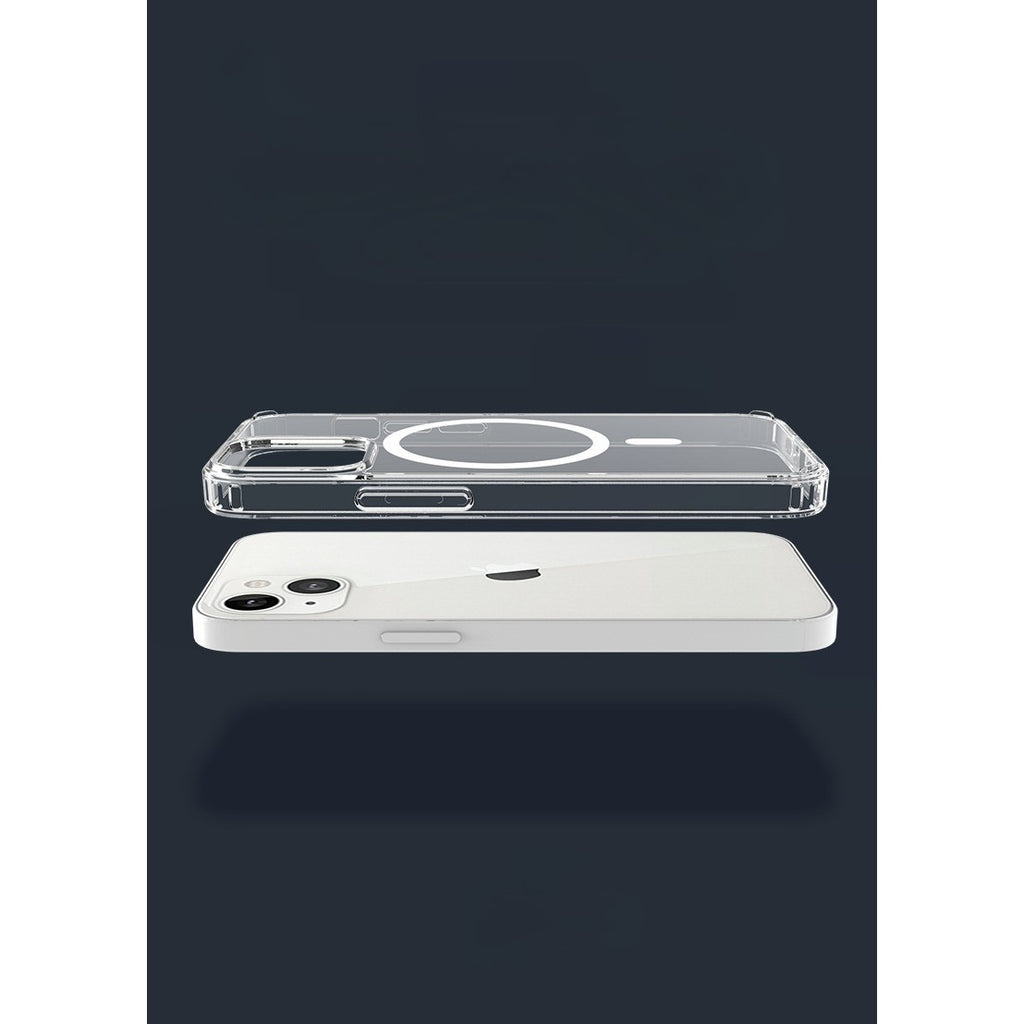 Husa protectie Flippy pentru iPhone 12 Pro Mag Safe, 2 in 1 incarcare si magnet, Silicone, Transparenta-7