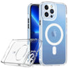 Husa protectie Flippy pentru iPhone 14 Pro Max Mag Safe, 2 in 1 incarcare si magnet, Silicon si Acril, Transparenta-0