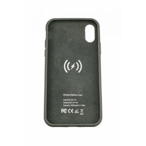Acumulator extern iFans Battery Case 3000 mAh Wireless pentru Apple iPhone X, Negru-0