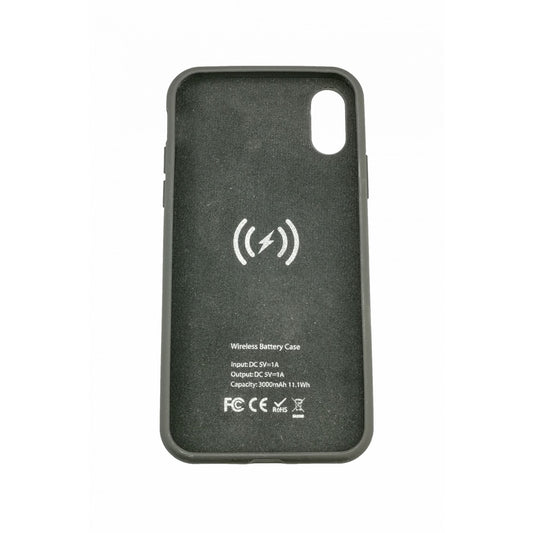 Acumulator extern iFans Battery Case 3000 mAh Wireless pentru Apple iPhone X, Negru-0