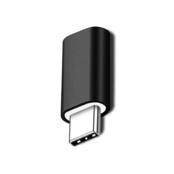 Adaptor iPhone(mama) to Type-C(tata) 2,8 cm, Flippy, Negru-0