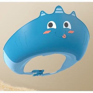 Protectie Baie Pentru Copii Impotriva Samponului, Fippy, Model Unicorn, Dimensiune ajustabila, Durabil, Usor de curatat, De protectie la dus, baie, TPE+PP, 22x24.5x6 cm, Albastru-0