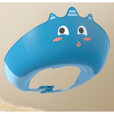 Protectie Baie Pentru Copii Impotriva Samponului, Fippy, Model Unicorn, Dimensiune ajustabila, Durabil, Usor de curatat, De protectie la dus, baie, TPE+PP, 22x24.5x6 cm, Albastru-0