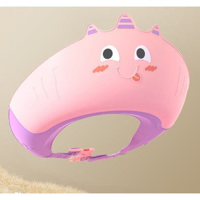 Protectie Baie Pentru Copii Impotriva Samponului, Fippy, Model Unicorn, Dimensiune ajustabila, Durabil, Usor de curatat, De protectie la dus, baie, TPE+PP, 22x24.5x6 cm, Roz-0