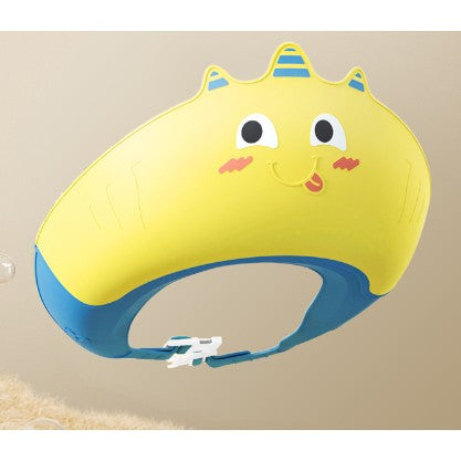 Protectie Baie Pentru Copii Impotriva Samponului, Fippy, Model Unicorn, Dimensiune ajustabila, Durabil, Usor de curatat, De protectie la dus, baie, TPE+PP, 22x24.5x6 cm, Galben-Albastru-0