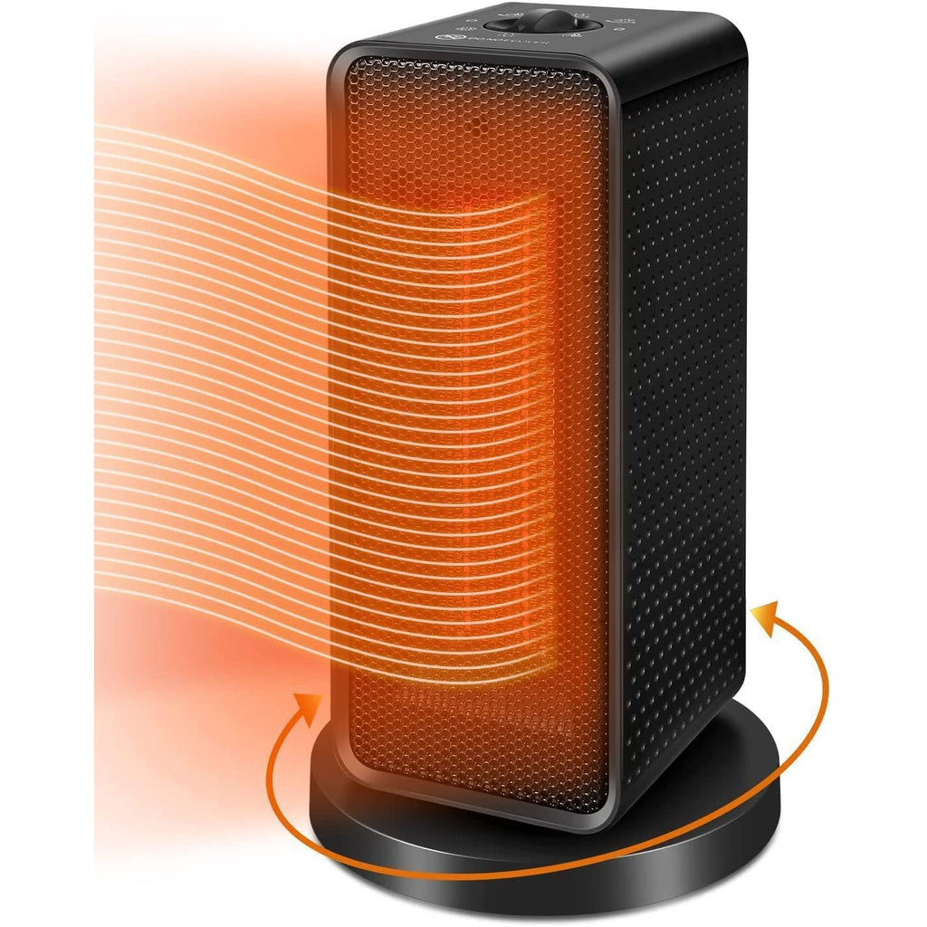 Aeroterma / Radiator Flippy, 1200 W, 2 trepte de putere, termostat reglabil, Negru-5