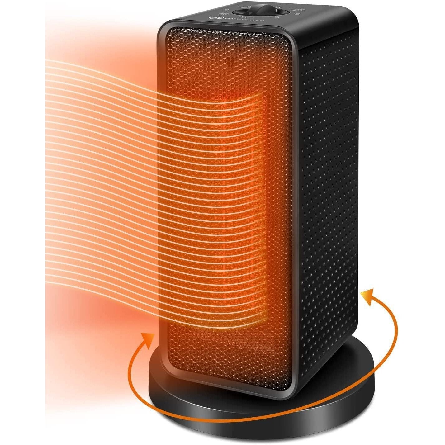 Aeroterma / Radiator Flippy, 1200 W, 2 trepte de putere, termostat reglabil, Negru-5