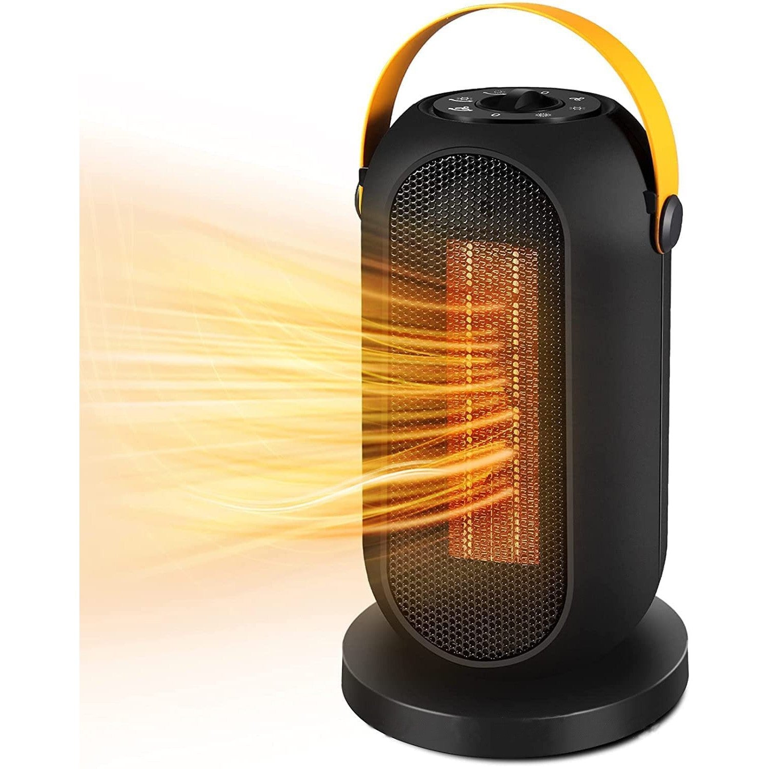 Aeroterma / Radiator Flippy PTC-1500Q1, 1200 W, 2 trepte de putere, termostat reglabil, Negru-3