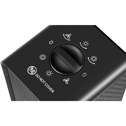Aeroterma / Radiator Flippy, 1200 W, 2 trepte de putere, termostat reglabil, Negru-1