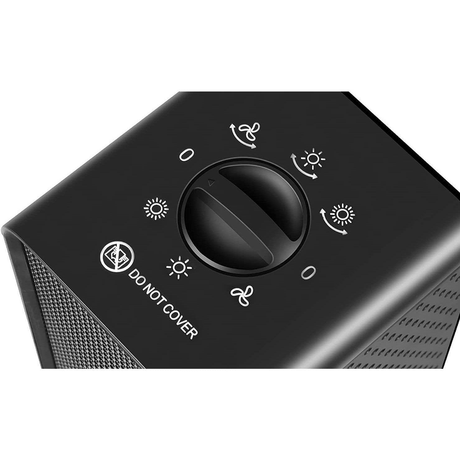 Aeroterma / Radiator Flippy PTC-1500Q1, 1200 W, 2 trepte de putere, termostat reglabil, Negru-2