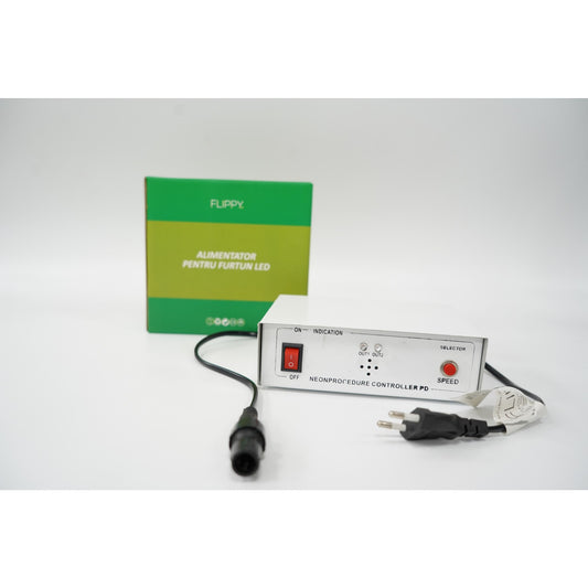 Alimentator pentru futun luminos, rezista pana la 100m, Flippy, 8 jocuri de lumini, negru-0