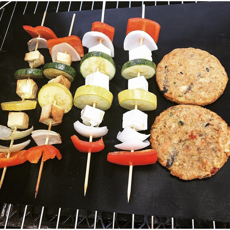 Set 4 Folii Antiaderente din Teflon, Flippy, Multifunctionale, Rezistente la Apa si Temperaturi Ridicate, pentru Gratar, Cuptor, BBQ Grill, 40x33 cm, Negru-8