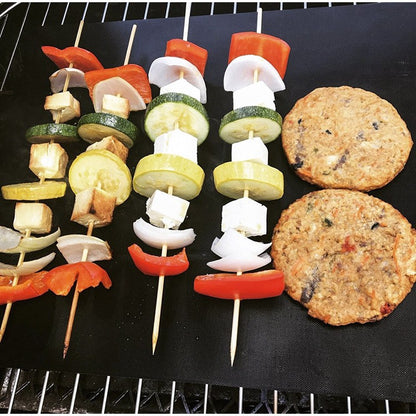 Set 4 Folii Antiaderente din Teflon, Flippy, Multifunctionale, Rezistente la Apa si Temperaturi Ridicate, pentru Gratar, Cuptor, BBQ Grill, 40x33 cm, Negru-8