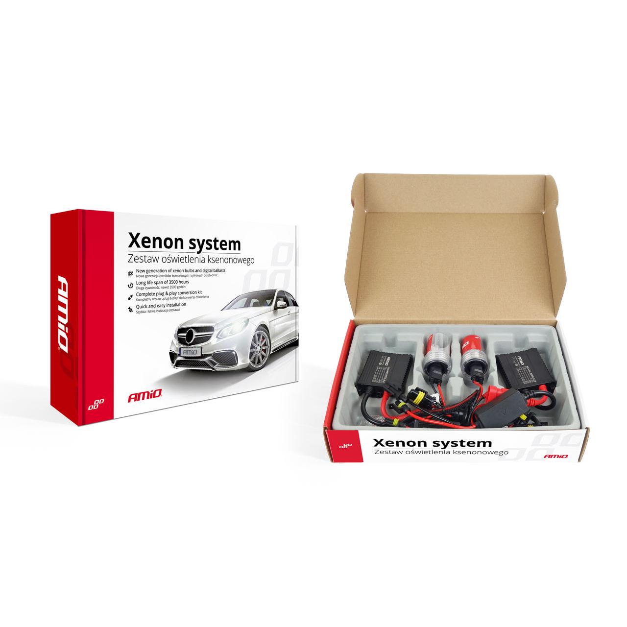 Kit XENON AC model SLIM, compatibil H7, 35W, 9-16V, 4300K, destinat competitiilor auto sau off-road-0