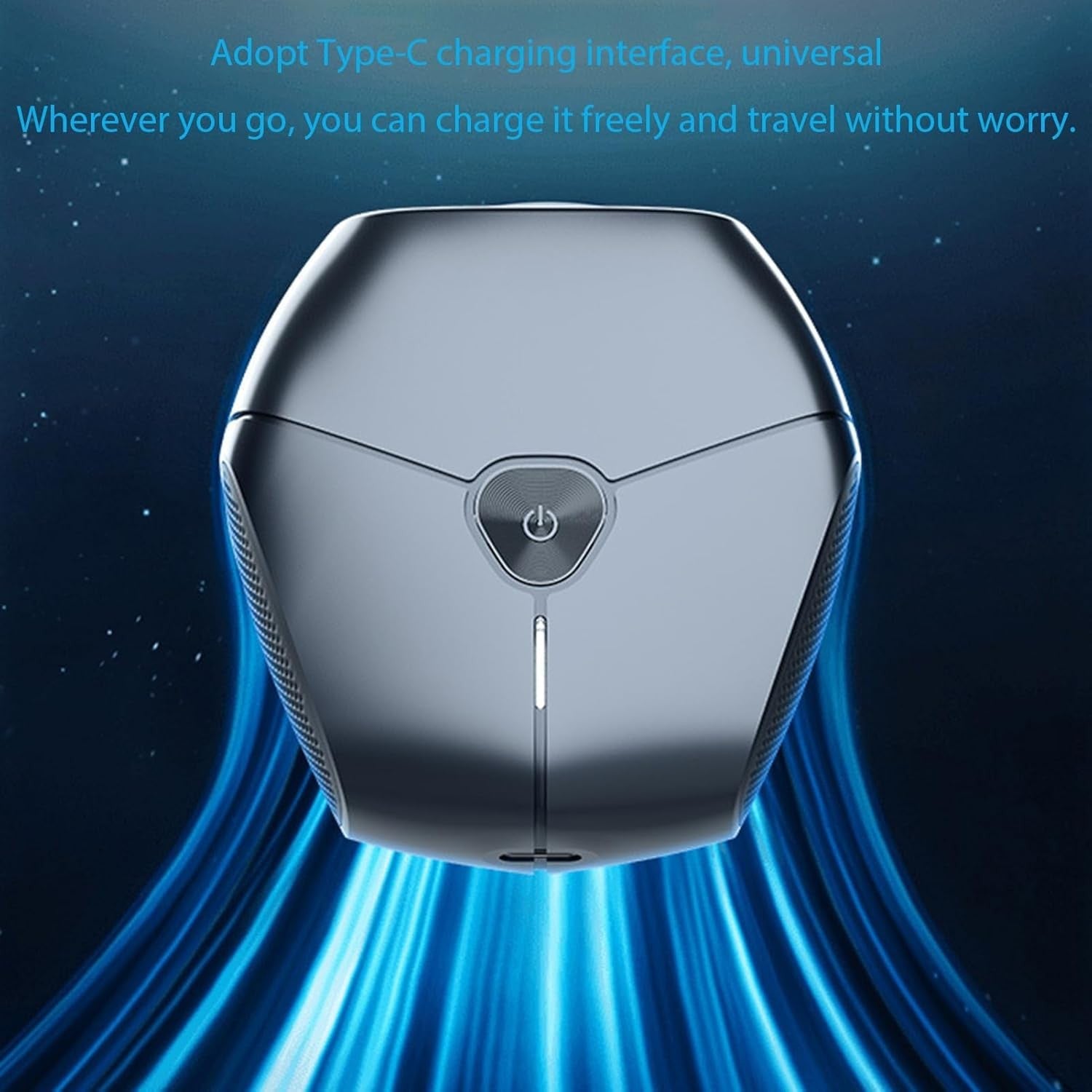 Aparat de Ras Portabil, Flippy, 8W, Autonomie 60 min, Incarcare Cablu Type C Inclus, Periuta de Curatare, Husa, Reincarcabil, 7.3x7.5x3.3 cm, Negru-2
