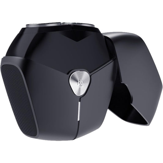 Aparat de Ras Portabil, Flippy, 8W, Autonomie 60 min, Incarcare Cablu Type C Inclus, Periuta de Curatare, Husa, Reincarcabil, 7.3x7.5x3.3 cm, Negru-0