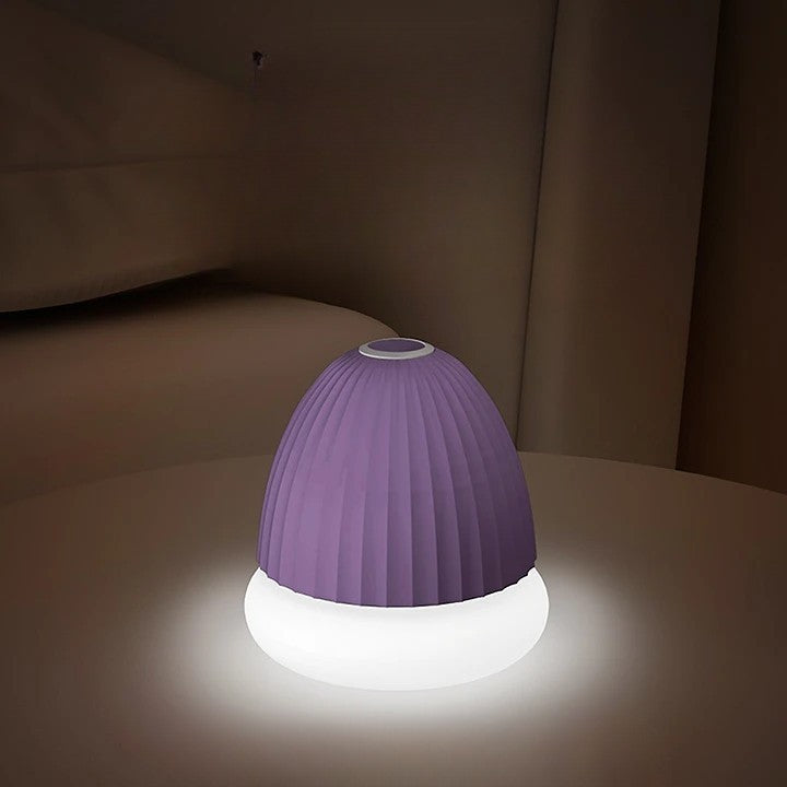 Aparat de Scame 2 in 1, Flippy, Curatare Haine si Lampa de Veghe, 3 Trepte, Incarcare Tip C, 4 W, 9 x 10 cm, Mov-3