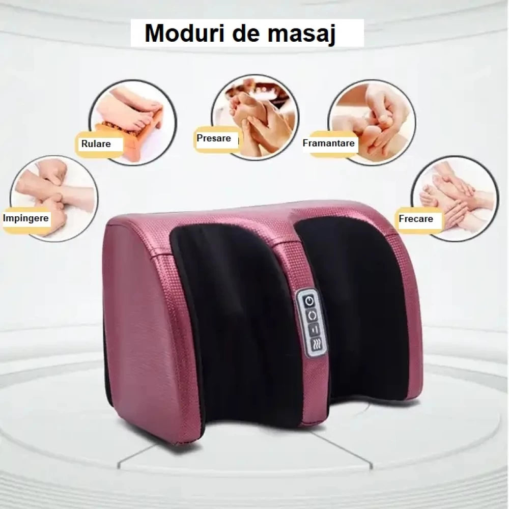 🔥 Aparat de Masaj pentru Picioare Shiatsu cu Încălzire – Relaxare Totală Acasă