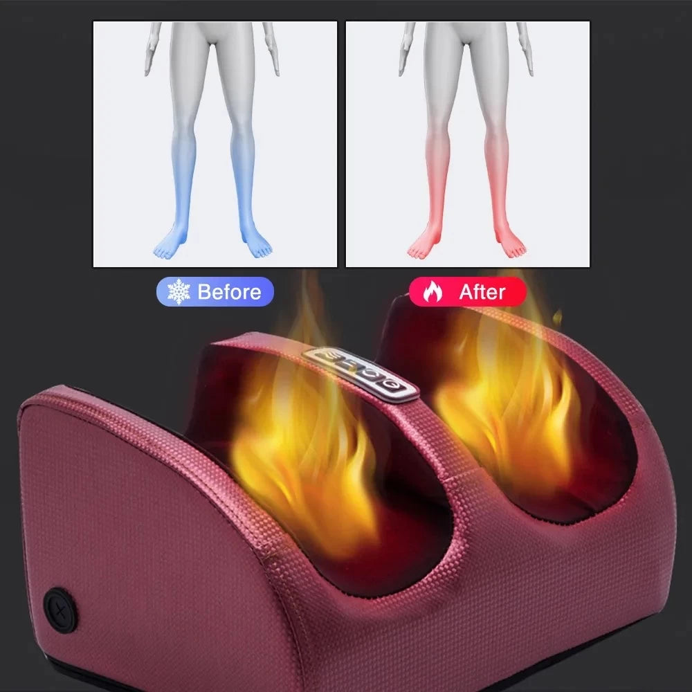 🔥 Aparat de Masaj pentru Picioare Shiatsu cu Încălzire – Relaxare Totală Acasă