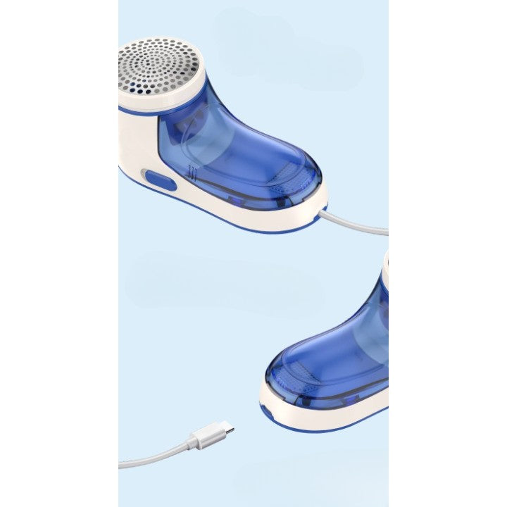Aparat Pentru Curatat Scame, Par Si Praf, Flippy, Pentru Diferite Tipuri De Material, Cu Lame Din Otel Inoxidabil, Incarcare Prin USB Type-C, Cu Perie De Curatare si Cablu USB Incluse, Albastru, 15 x 7 cm-3