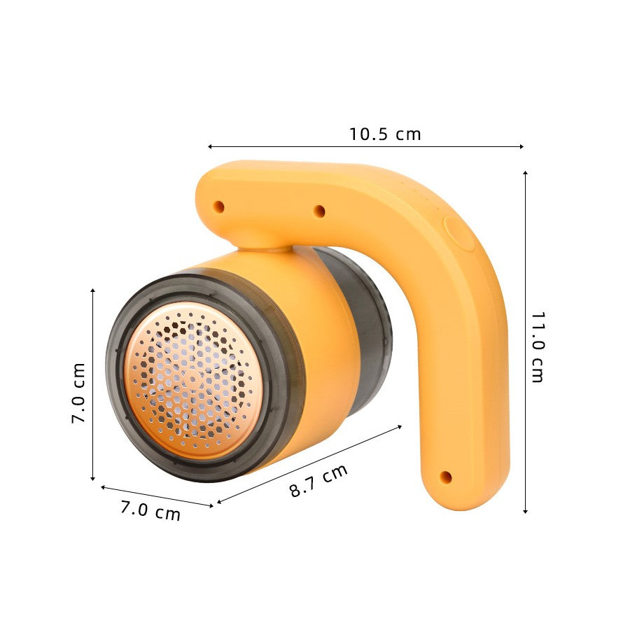 Aparat Pentru Curatat Scame, Par Si Praf, Flippy, cu LED, Pentru Diferite Tipuri De Material, Cu Lame Din Otel Inoxidabil, Compartiment de Depozitare, Maner Reglabil, 11x10.5x8.7 cm, Galben-11