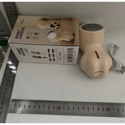 Aparat pentru Curatat Scame, Par Si Praf, Flippy, Pentru Diferite Tipuri De Material, Incarcare USB Type-C, Model Labuta de Pisica, 14x7x7.5 cm, Maro-6