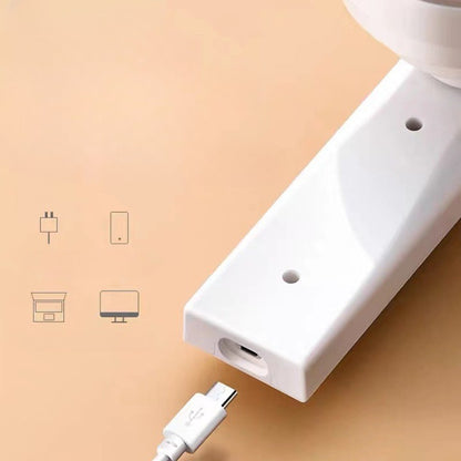 Aparat Pentru Curatat Scame, Par Si Praf, Flippy, Trimmer pentru Diferite Tipuri De Material, Cu Lame Din Otel Inoxidabil, Maner Flexibil, Incarcare Prin USB, 13x8 cm, Alb-9