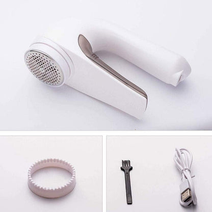 Aparat Pentru Curatat Scame, Par Si Praf, Flippy, Trimmer pentru Diferite Tipuri De Material, Cu Lame Din Otel Inoxidabil, Maner Ergonomic, Incarcare Prin USB, 15x6x9 cm, Alb-4