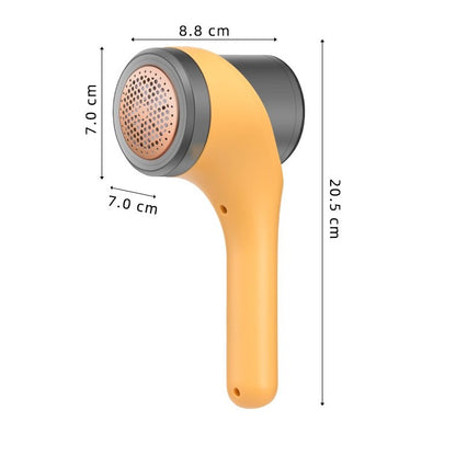 Aparat Scame si Par Haine, Flippy, Electric, USB inclus, Periuta Curatare, pentru Diferite Tesaturi, 3 Trepte, 20.5 x 8.8 x 7 cm, Galben-2