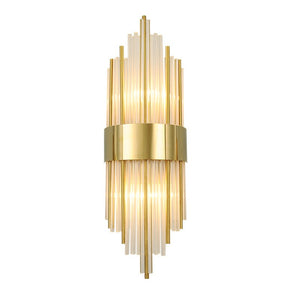 Aplica de Perete, Flippy, pentru Interior, din Otel Inoxidabil si Sticla, 40 x 16 cm, LED, Auriu-0